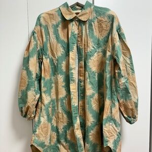 Ulla Johnson Shibori Oversized button down tunic